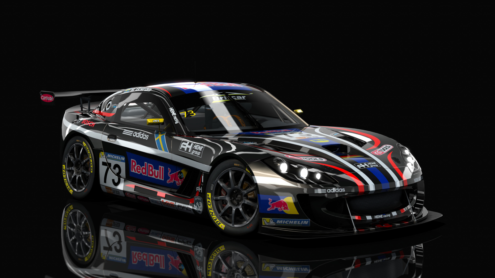 Ginetta GT4 LHD, skin RedBull_HEINEracing
